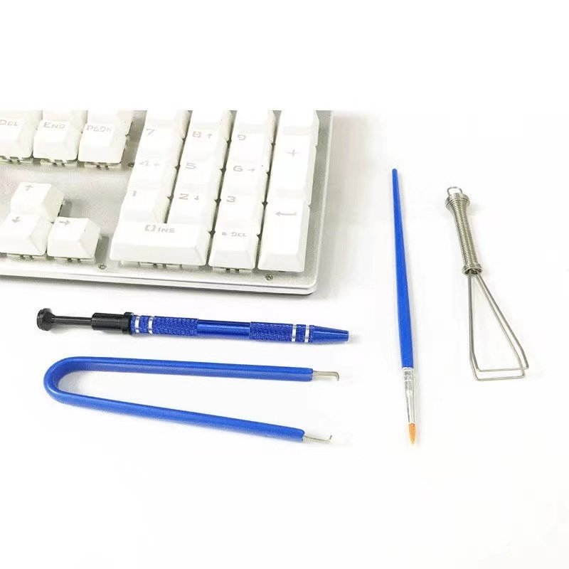 Wholesale 4 in 1 Mechanical Keyboard Tweezers Lube Brush Switch Puller Stem Picker Holder IC Claw Tools Set