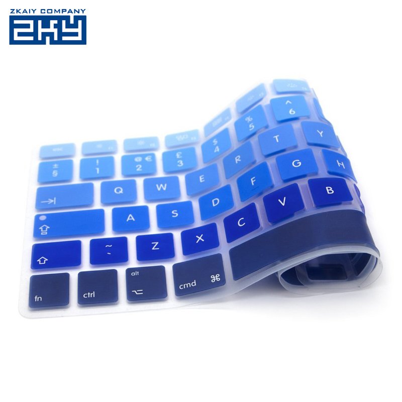 Waterproof Dust EU UK English letter Silicone Keyboard Skin Cover Film For Macbook