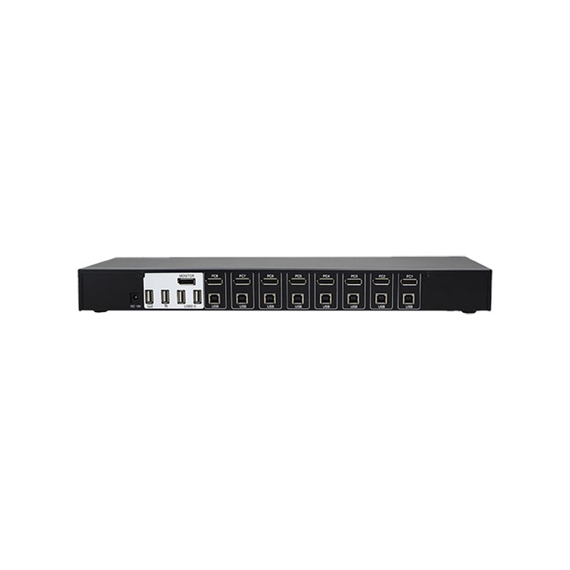 4K@60Hz 8 Port DP DisplayPort KVM Switcher 8 in 1 out DP1.2 Switch Converter with USB2.0 HUB
