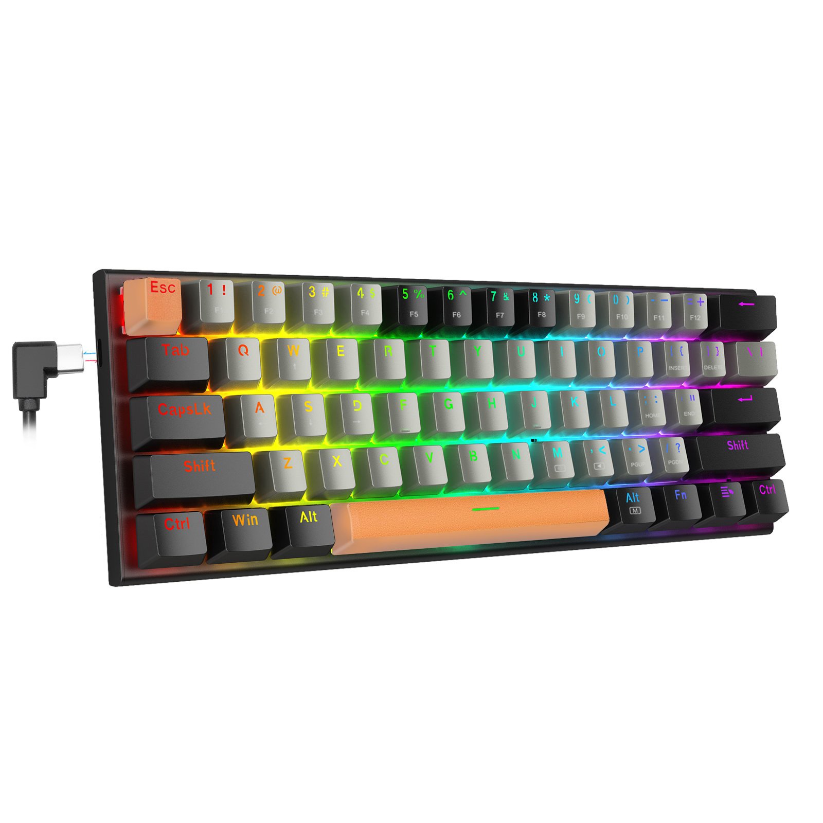 OEM OEM LOW MOQ Custom Gateron Hot Swappable Optical 60% Gaming Keyboard Gamer RGB Backlit Mechanical Gaming Keyboards