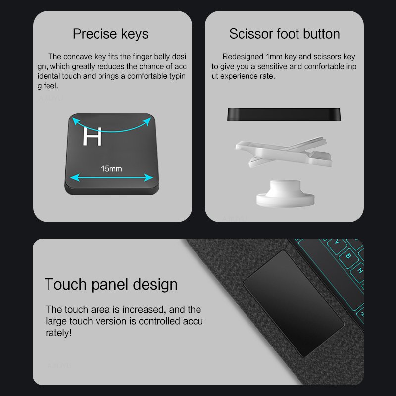 For 2017 2018 New iPad 9.7 Keyboard Leather Case Cover Detachable Wireless Keyboard for Apple iPad