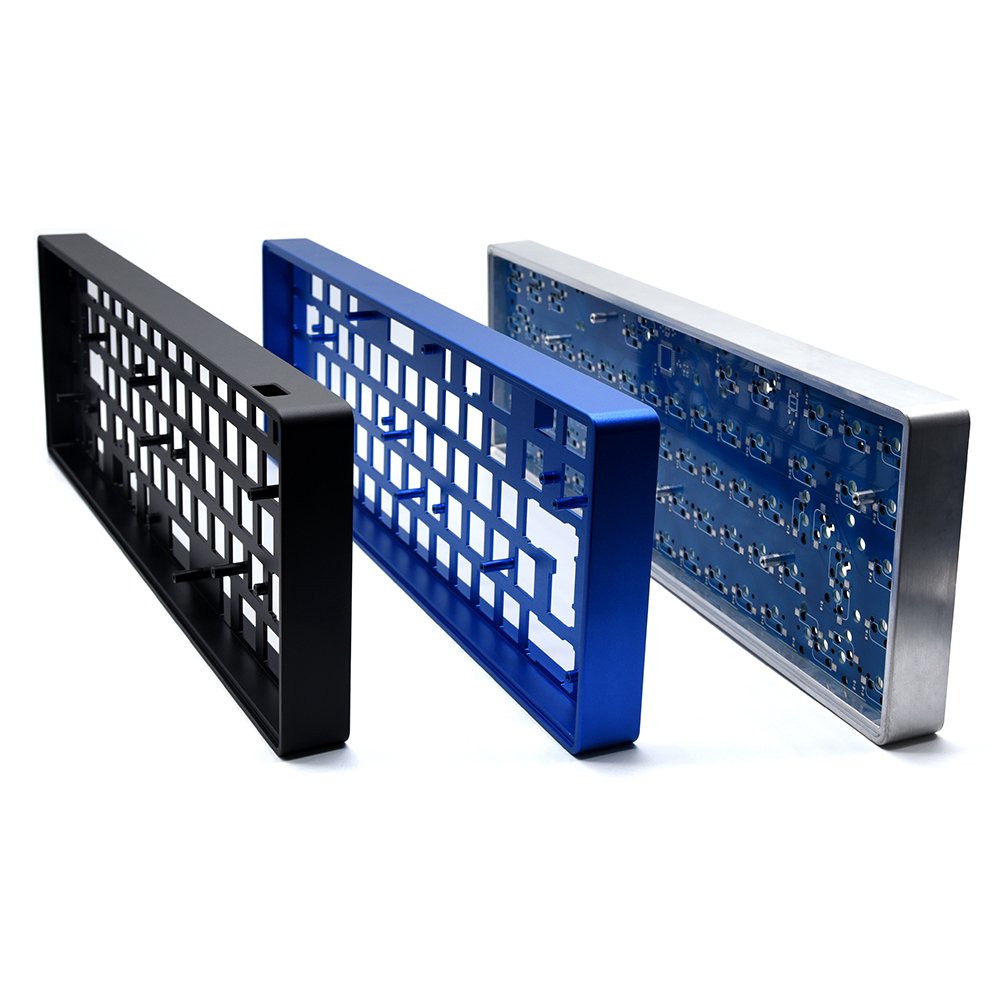 Custom Multicolor Anodizing Aluminum Keyboard Case Plate CNC Machining Mechanical CNC Keyboard