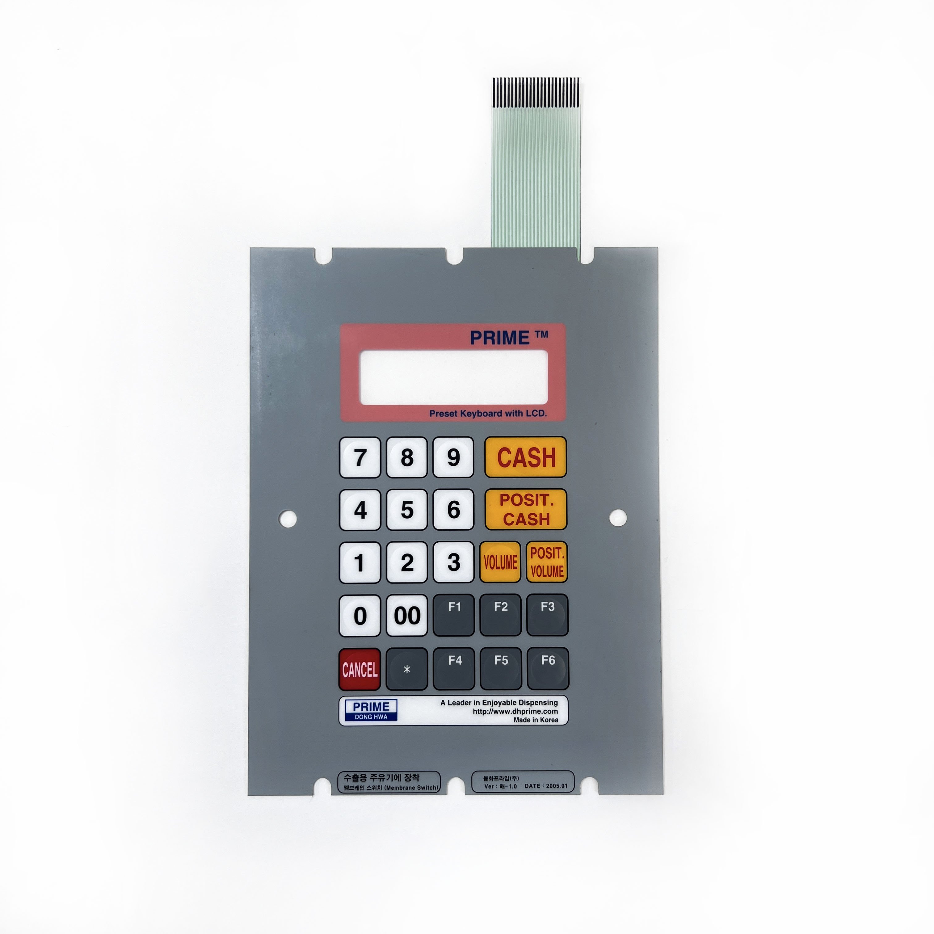 Fuel Dispenser Oil-Resistance Membrane Switch Keyboard for Fuel Dispenser
