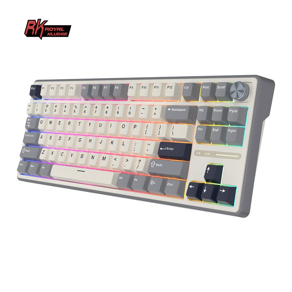 RK R87Pro RK ROYAL KLUDGE Wired Mechanical Keyboard 80% DIY Hotswap Keyboard PBT Colorblock Keycap Keyboard teclado mecanico