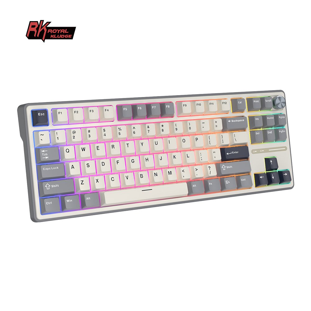 RK R87Pro RK ROYAL KLUDGE Wired Mechanical Keyboard 80% DIY Hotswap Keyboard PBT Colorblock Keycap Keyboard teclado mecanico