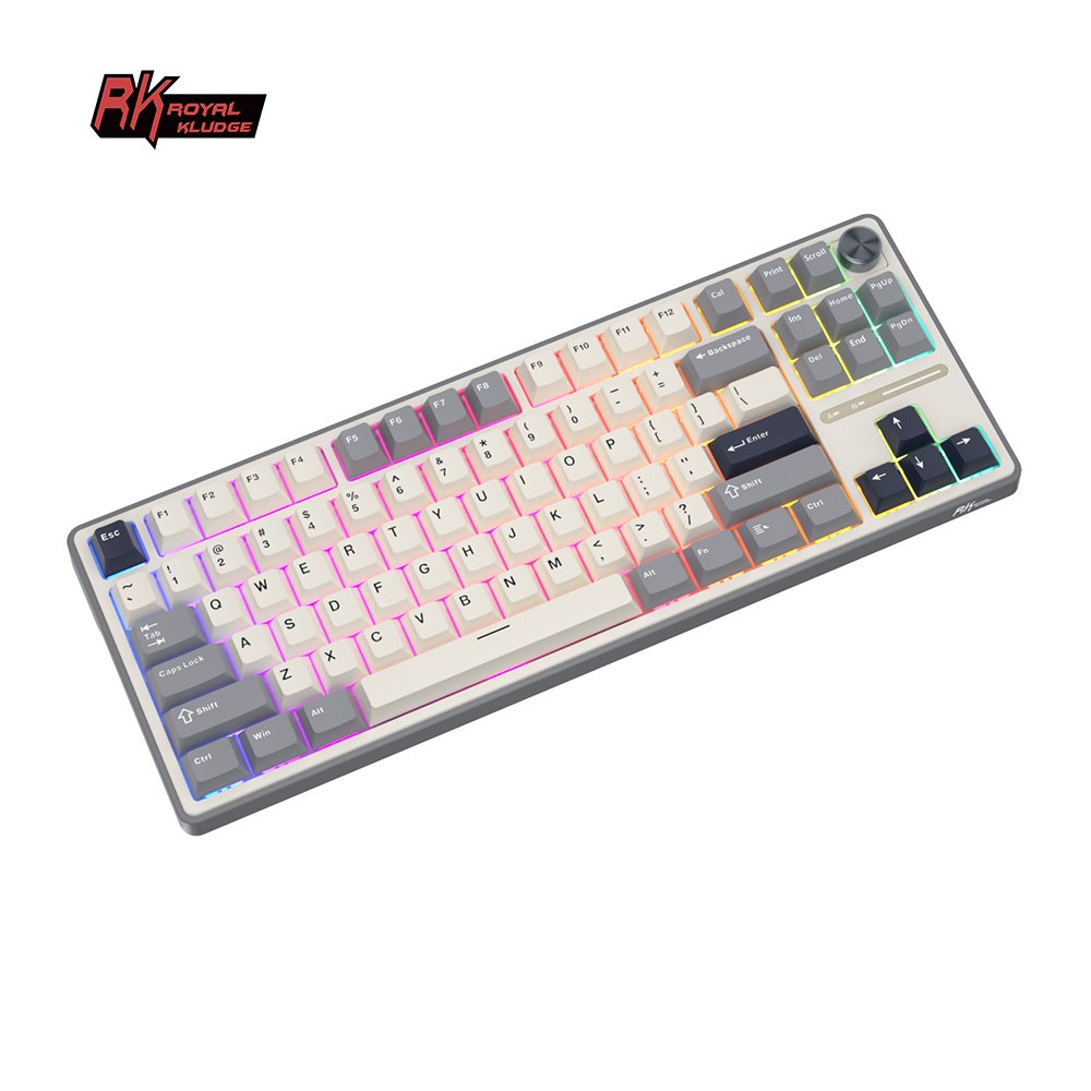 RK R87Pro RK ROYAL KLUDGE Wired Mechanical Keyboard 80% DIY Hotswap Keyboard PBT Colorblock Keycap Keyboard teclado mecanico