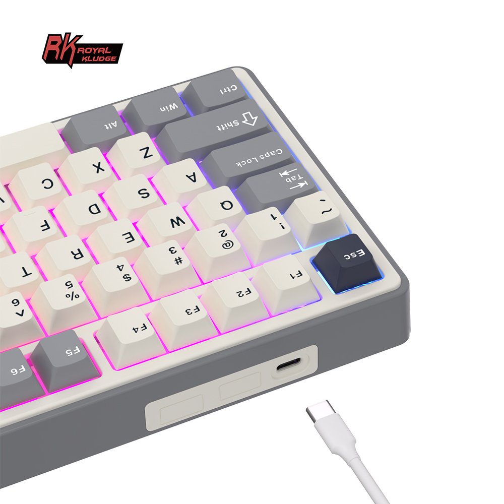 RK R87Pro RK ROYAL KLUDGE Wired Mechanical Keyboard 80% DIY Hotswap Keyboard PBT Colorblock Keycap Keyboard teclado mecanico