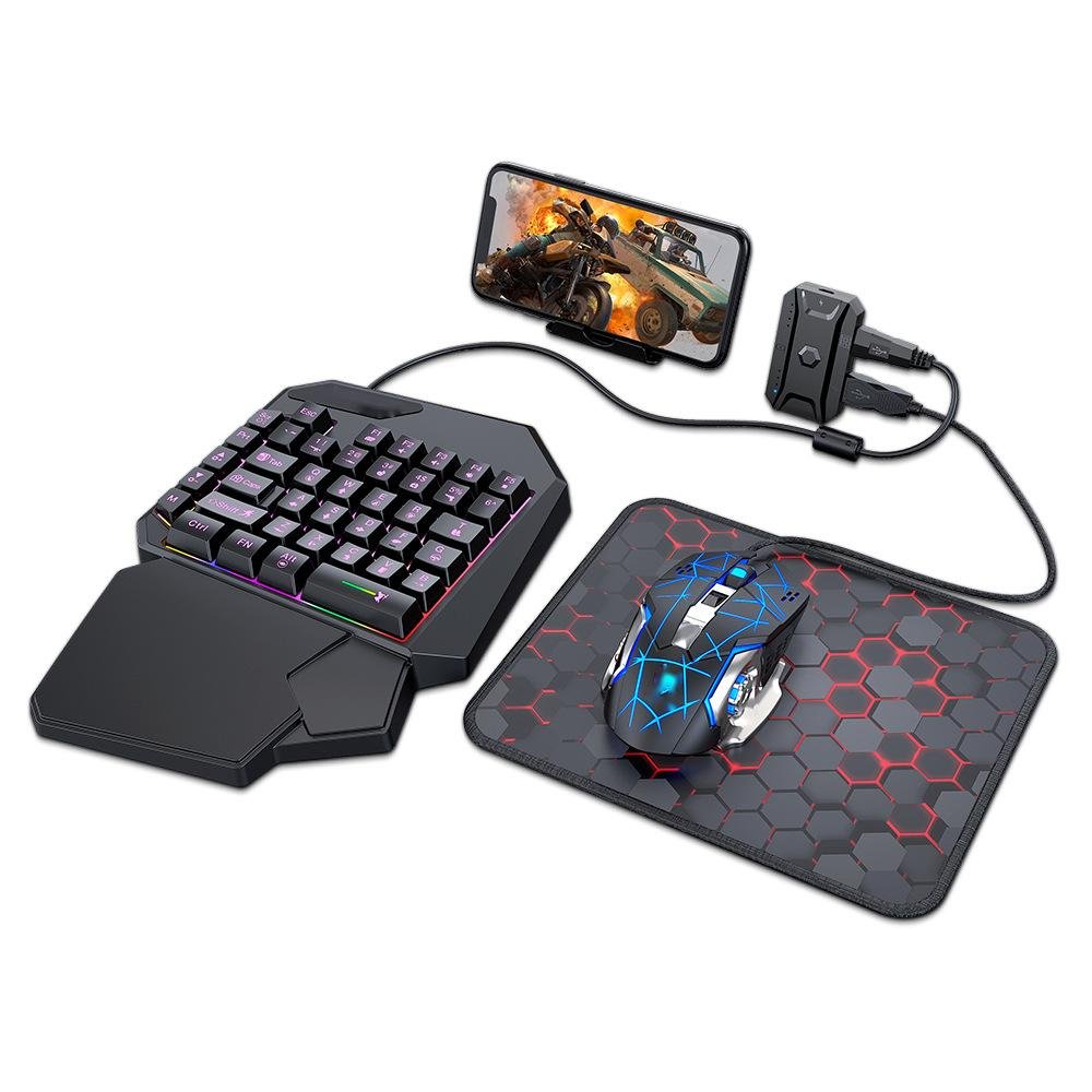 Mini Gaming Keyboard PC Wireless Keyboard Gaming Keyboard and Mouse Combo 2022 One Handed 40keys 2PCS 5PCS Black Mini Phone RGB