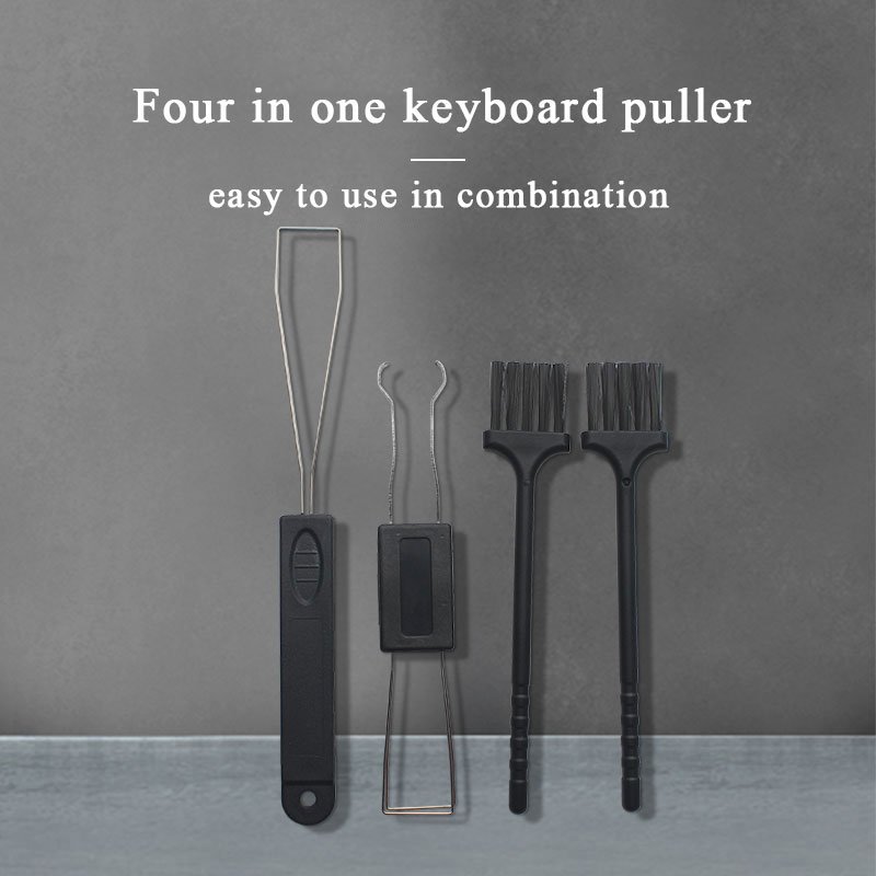 Custom Replacement 4 In 1 U Type Keyboard Switch Remover Mechanical Keycaps Puller With Cleaning Brush Keycap Tool