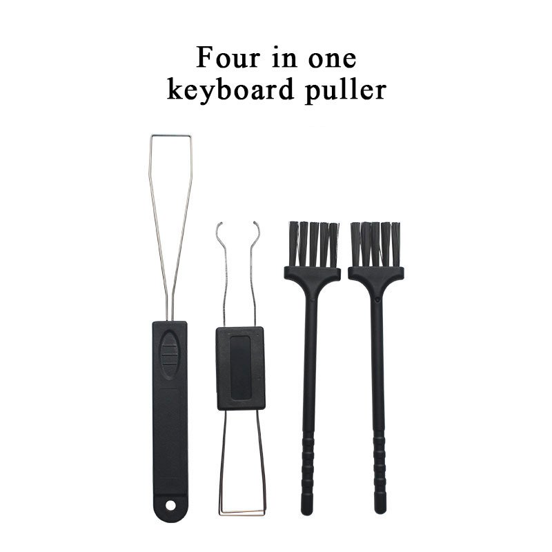 Custom Replacement 4 In 1 U Type Keyboard Switch Remover Mechanical Keycaps Puller With Cleaning Brush Keycap Tool
