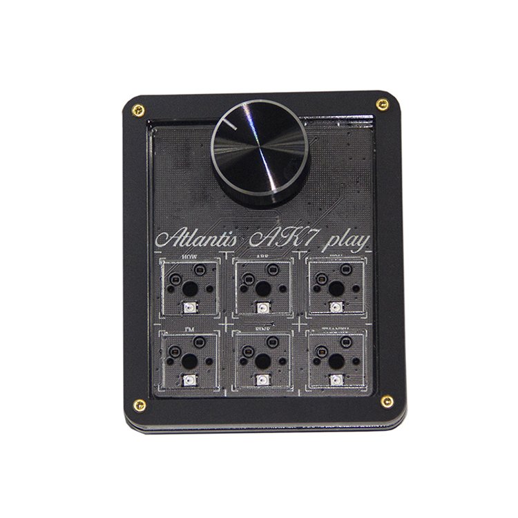 WENJUN Macro keyboard 6keys + Knob Designer PS keyboard Gamming Draw Programming Keyboard VIA Red White switch Hotswap PS Keypad
