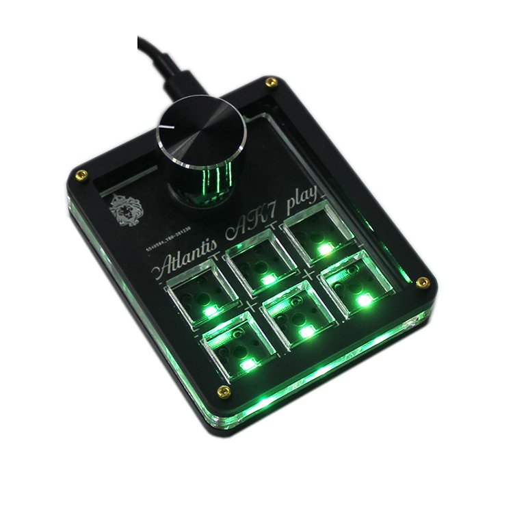 WENJUN Macro keyboard 6keys + Knob Designer PS keyboard Gamming Draw Programming Keyboard VIA Red White switch Hotswap PS Keypad