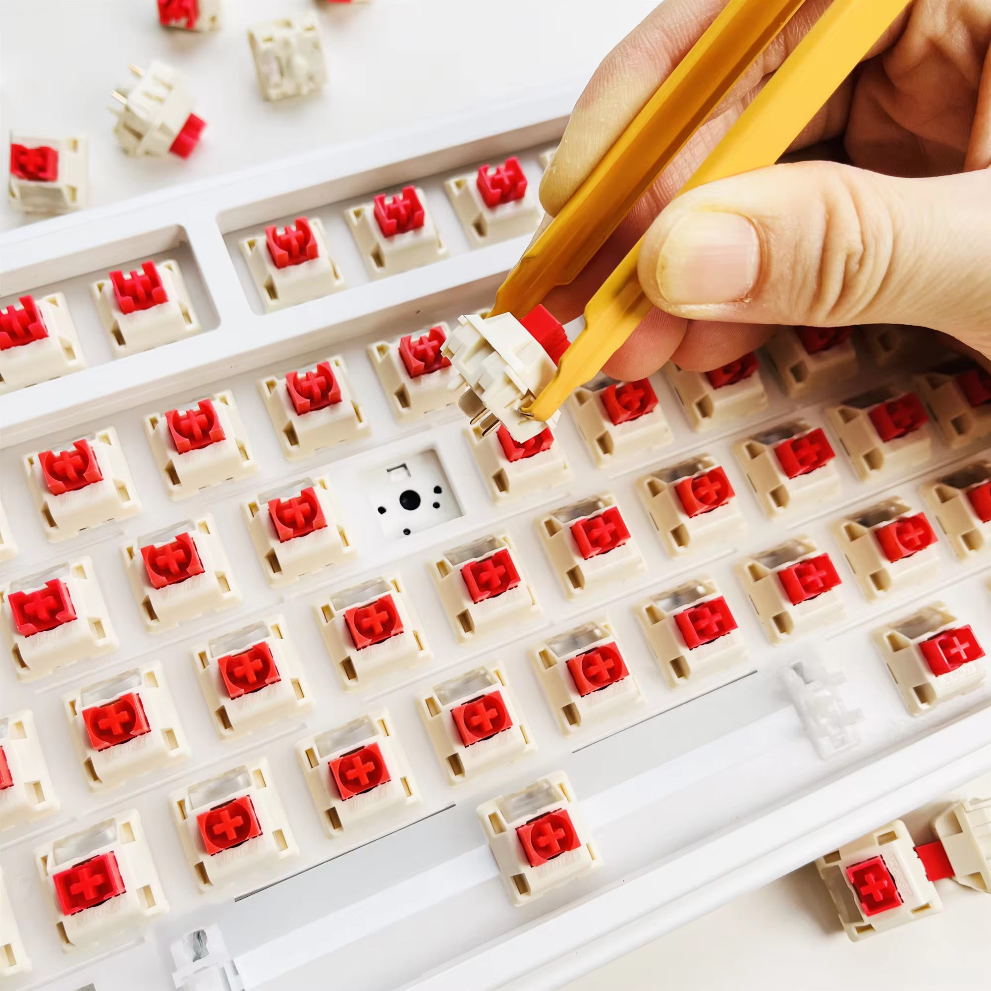 Honey Bean Linear Switch Silent Linear Factory Prelubed Customized Hot Plug Five Pin Mechanical Keyboard Custom Switches