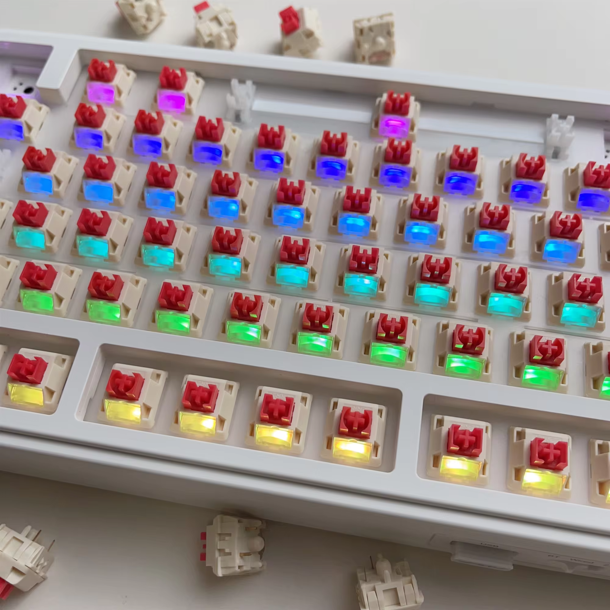 Honey Bean Linear Switch Silent Linear Factory Prelubed Customized Hot Plug Five Pin Mechanical Keyboard Custom Switches