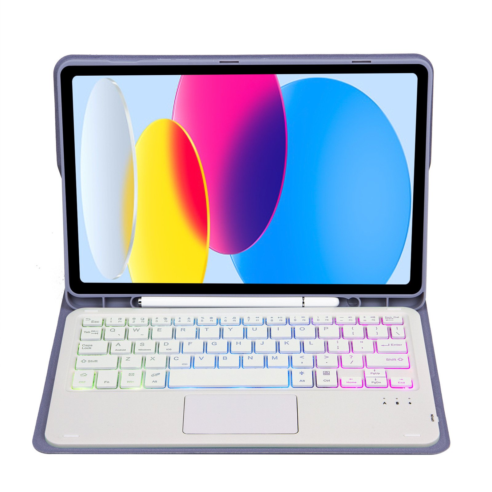 Applicable iPad Tablet protective cover pro110.9 Bluetooth keyboard 789 Dai Miao touch magnetic backlight pen slot shell