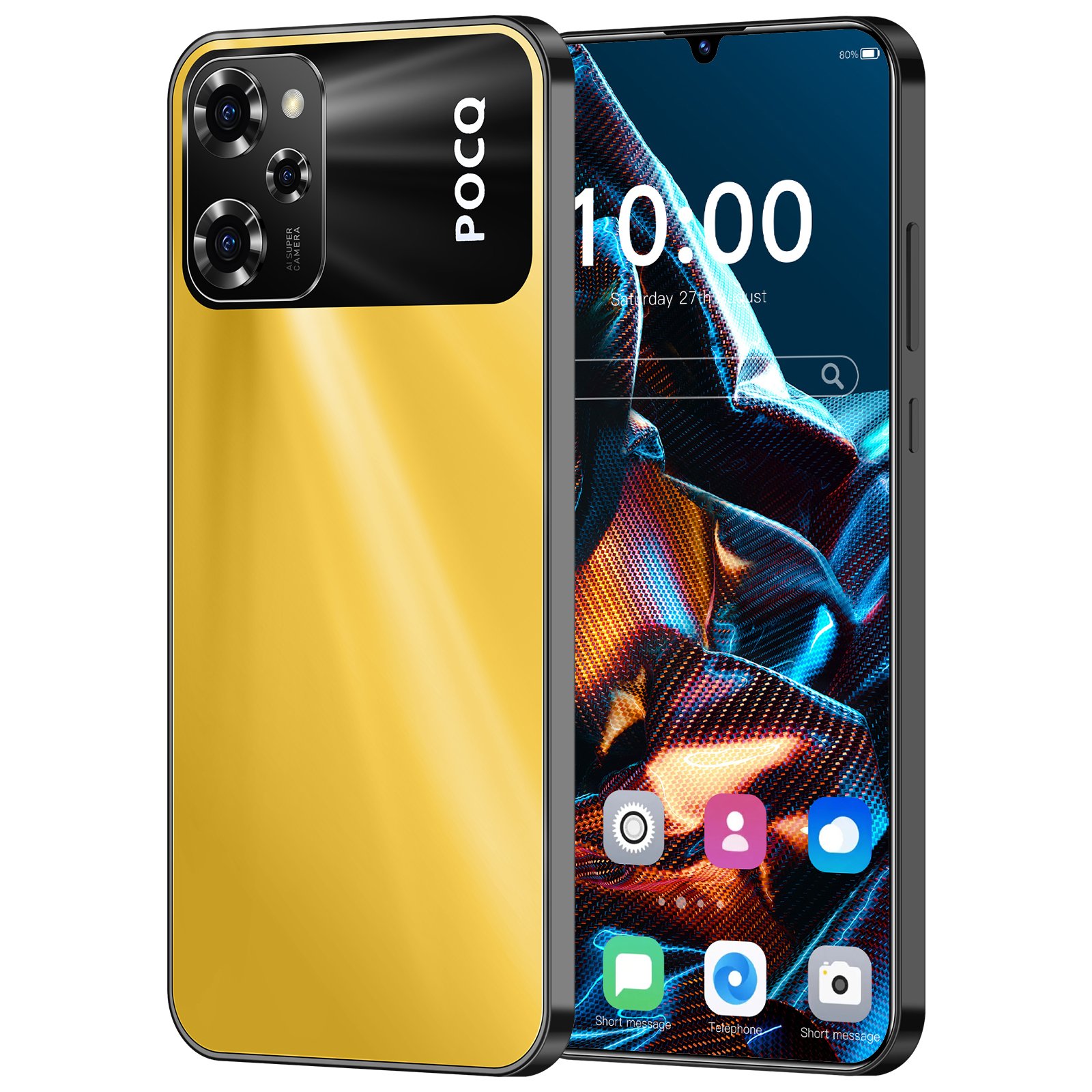 HSDF-M6 Pro 16GB+1TB phones 5G Android 13 Snapdragon 8 gen2 7.3inch HD Screen Dual SIM Deca Core mobile phone