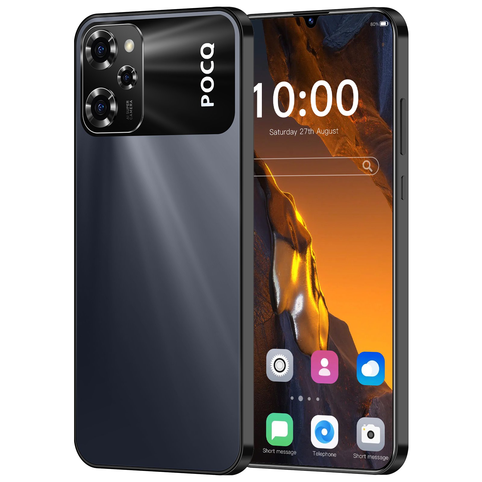 HSDF-M6 Pro 16GB+1TB phones 5G Android 13 Snapdragon 8 gen2 7.3inch HD Screen Dual SIM Deca Core mobile phone