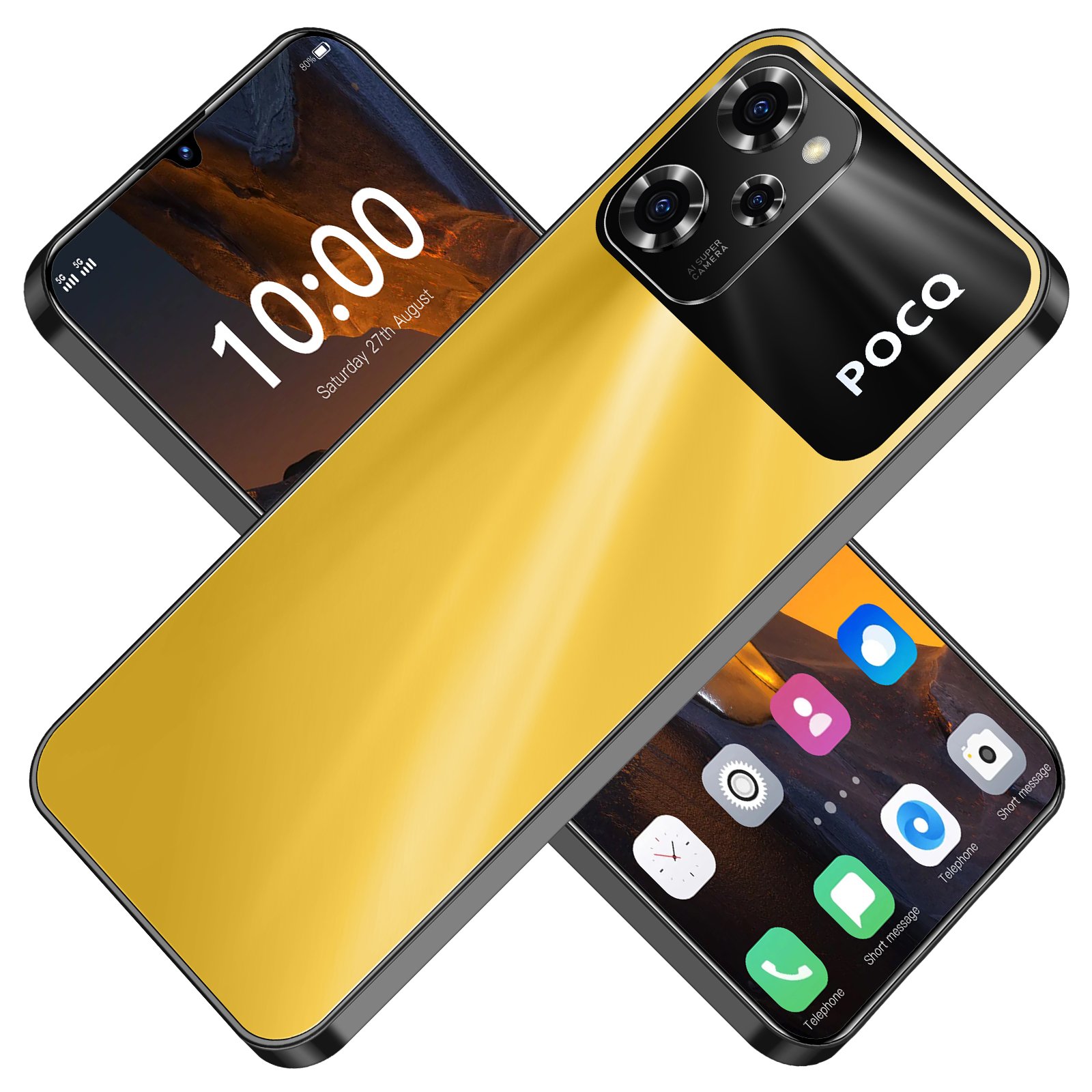 HSDF-M6 Pro 16GB+1TB phones 5G Android 13 Snapdragon 8 gen2 7.3inch HD Screen Dual SIM Deca Core mobile phone