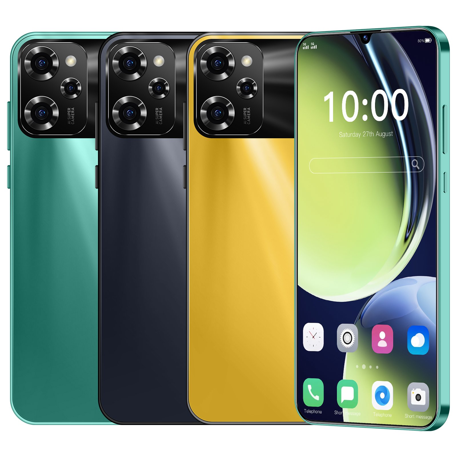 HSDF-M6 Pro 16GB+1TB phones 5G Android 13 Snapdragon 8 gen2 7.3inch HD Screen Dual SIM Deca Core mobile phone