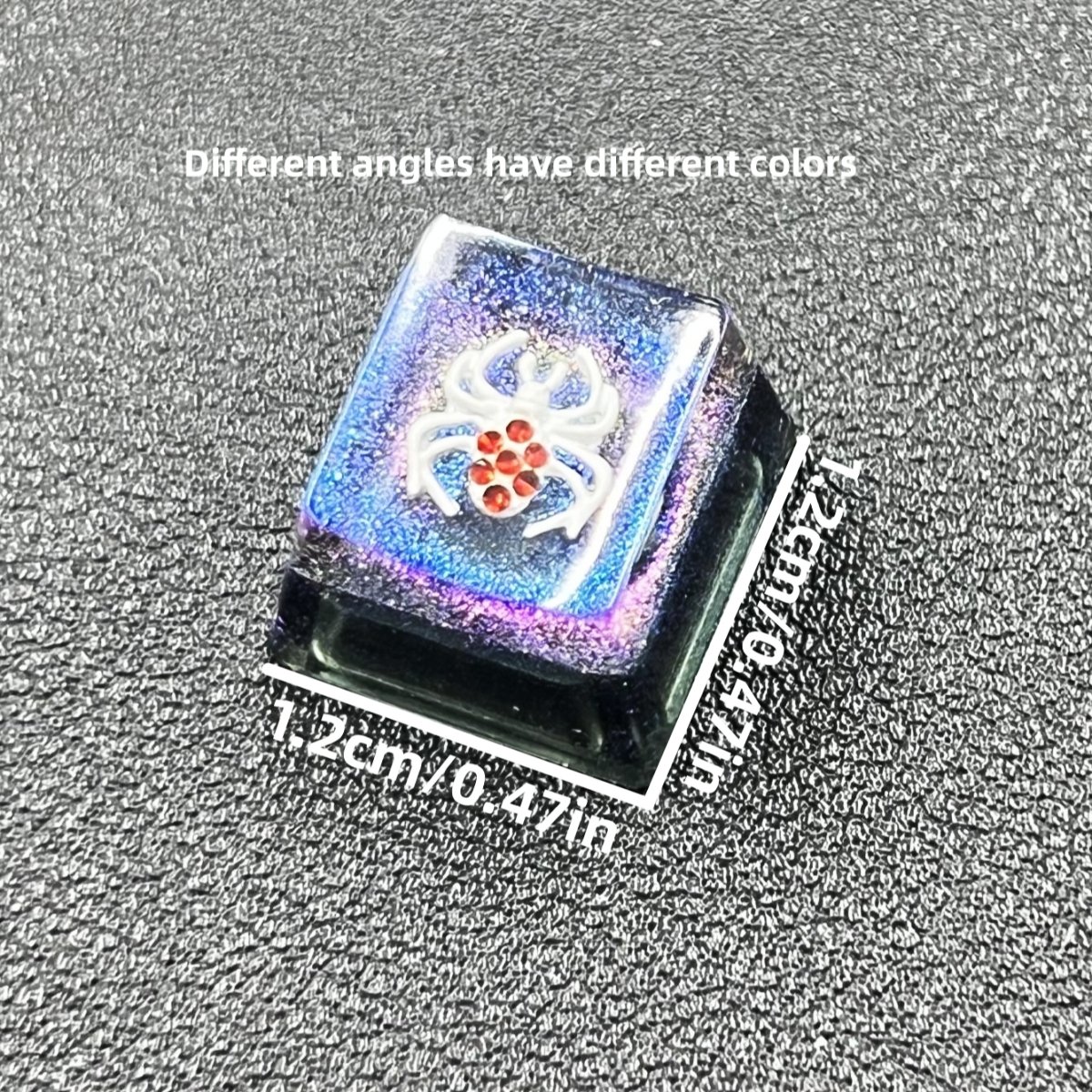 Handmade Resin Halloween bat Spider Keycaps Outline Luminous Keycaps Suitable For Cherry MX Crosshair Switch Mechanical Keyboard