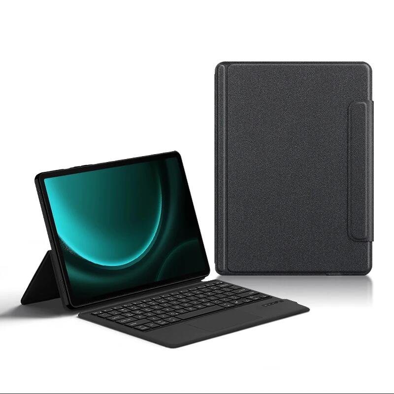 TrackPad Keyboard Case Spanish Portuguese For Samsung Galaxy Tab S9 FE Plus FE+ S9+ 12.4" 2023 SM-X610 SM-X616B Cover Case