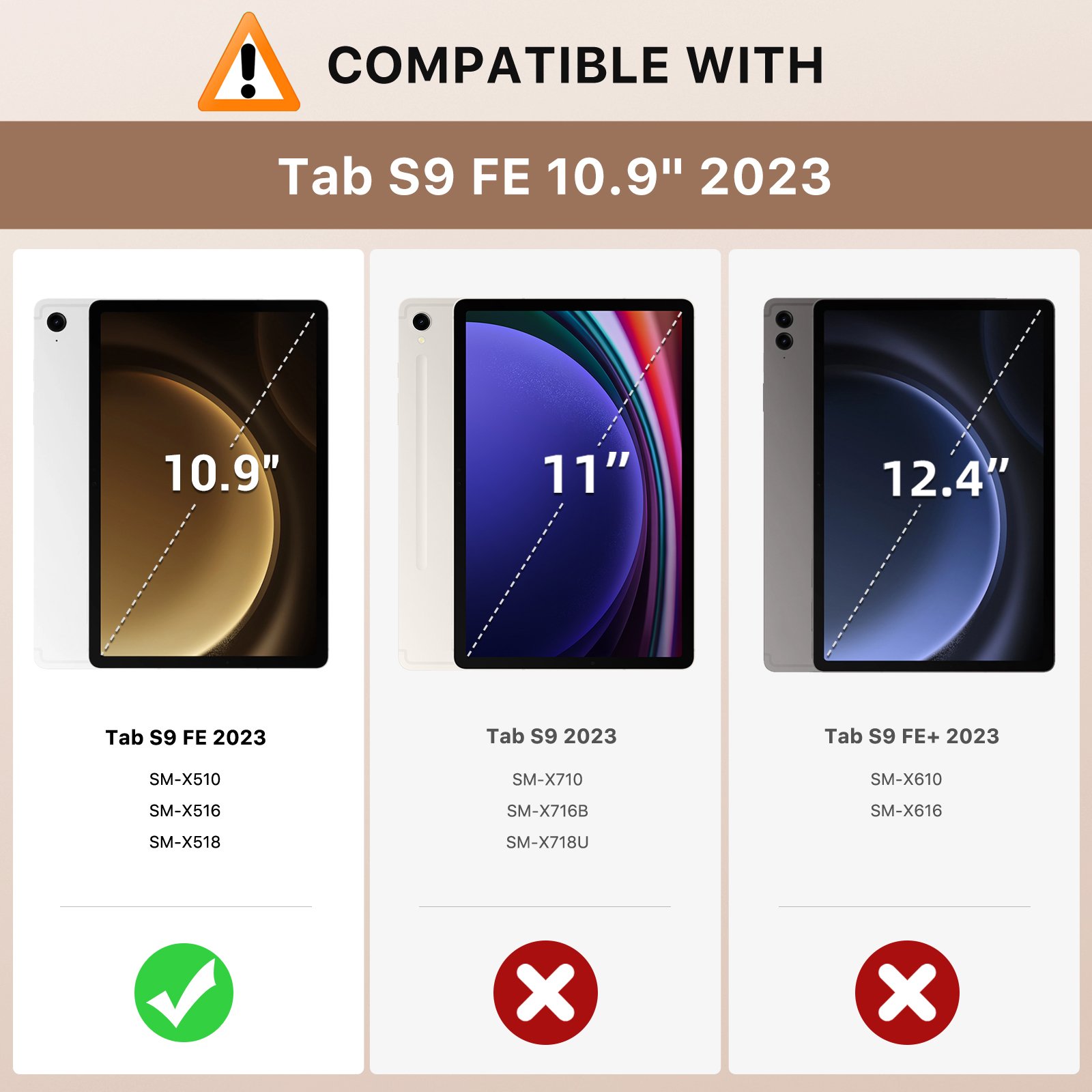 MoKo Full Protection Tablet Cover Premium PU Leather Front Stand Rugged Tablet Case for Samsung Galaxy Tab S9 FE 10.9 2023