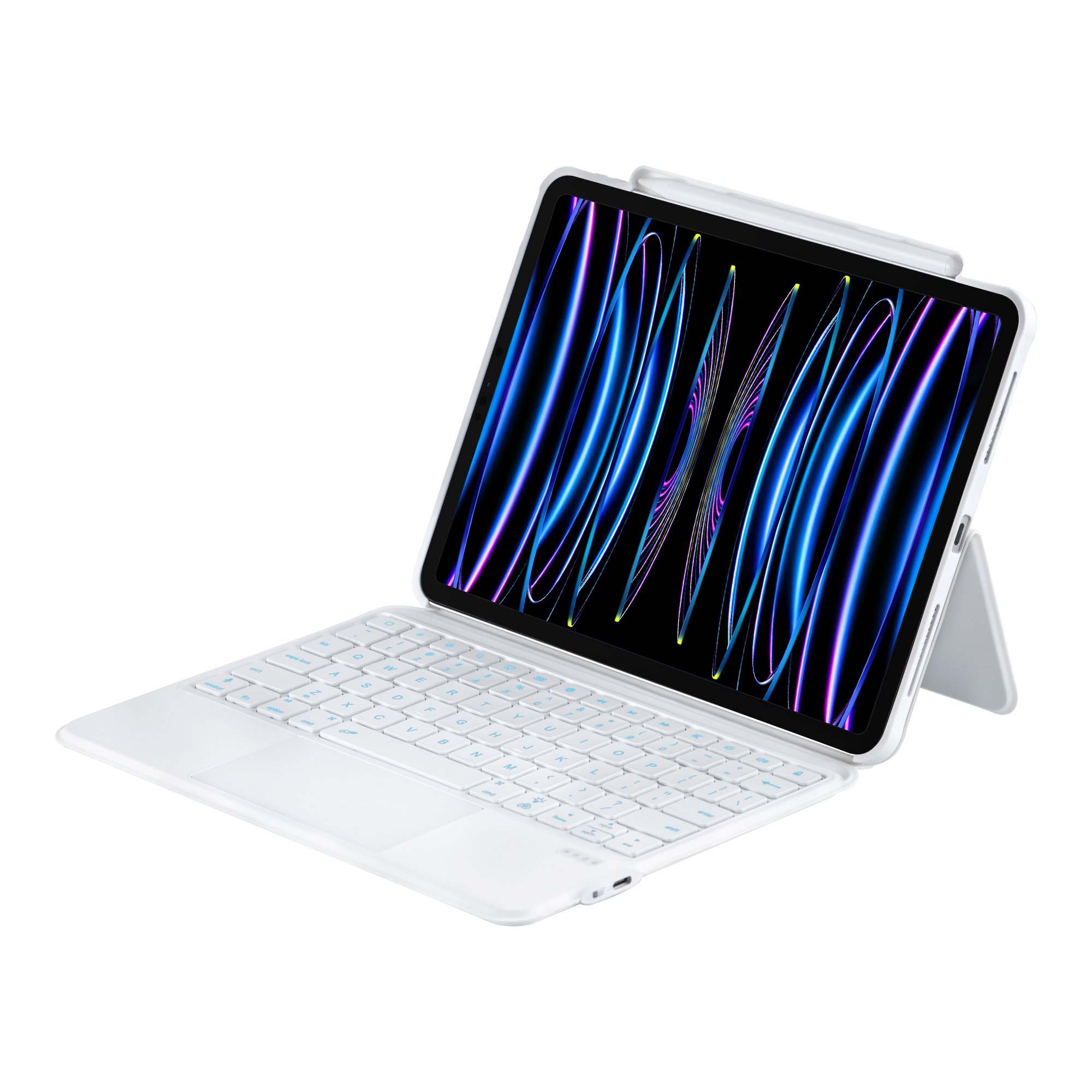 Keyboard Cover For iPad Pro 11" 2018-2022 For iPad Air5 Air4 10.9 Inch 2022 2020 Tablet Magnetic BT Colorful Backlight Magic TPU