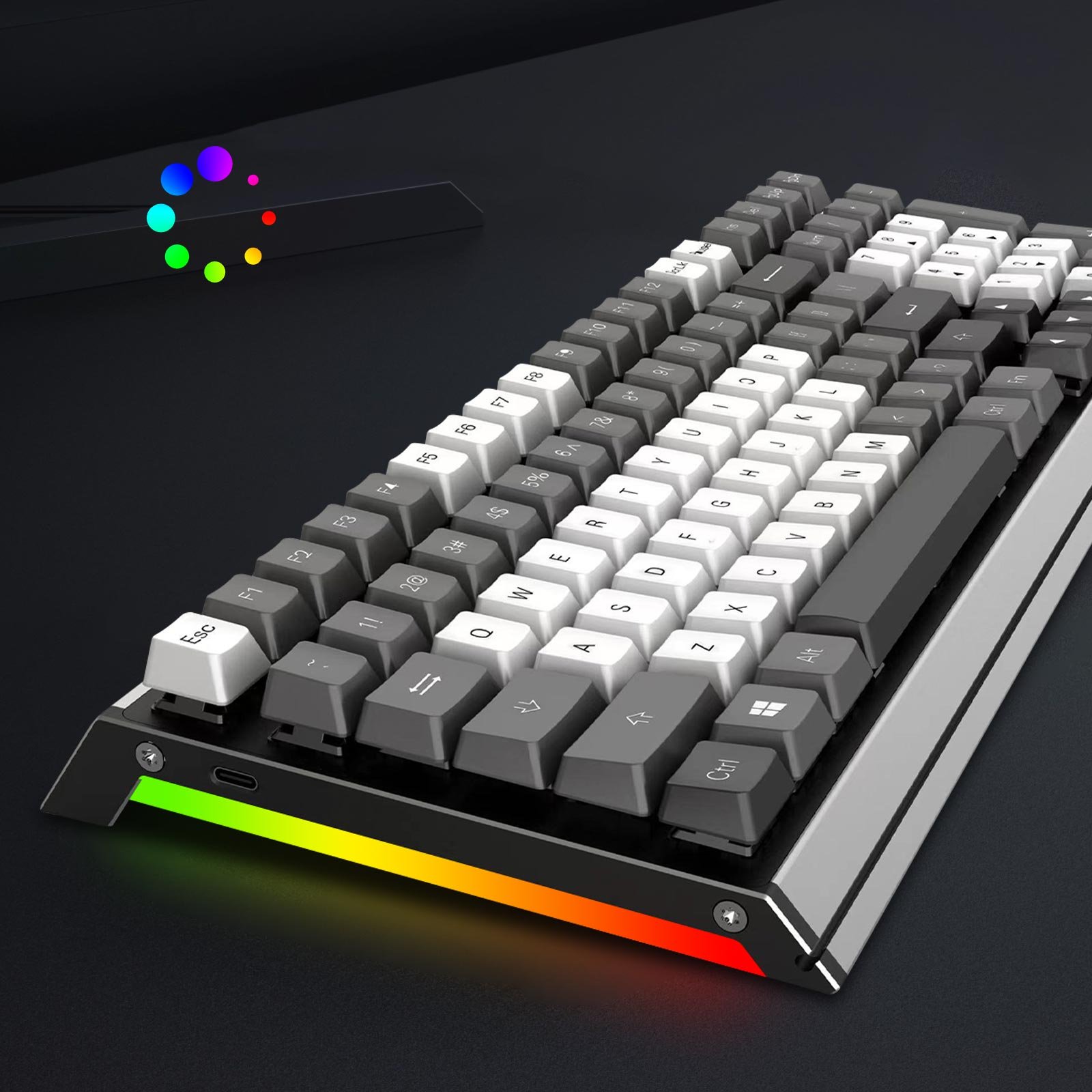 TOPSTYLE TKB-99 RGB Aluminum Alloy Usb Desktop Mechanical Keyboard USB Type C Wired Technology Low Price Keyboard Switch Matrix