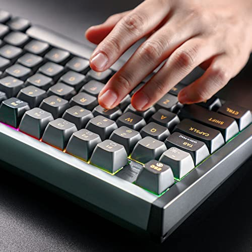 Custom Logo Luxury Aluminum USB Wired Teclado Gamer Office Computer Keyboard Low Profile Gaming Mechanical Keyboard