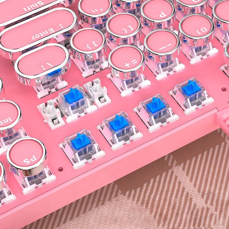 Cheapest ZK-4 pink computer mechanical keyboard gaming keyboard 104 keys waterproof keyboard membrane switch board