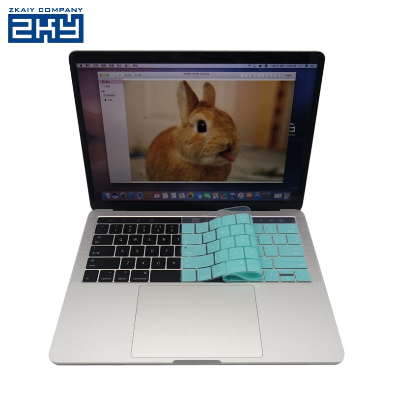 Factory Outlets Custom Soft Silicone Keyboard Skin Cover for Newest Macbook Pro 13" 15" With Touch Bar/US Version