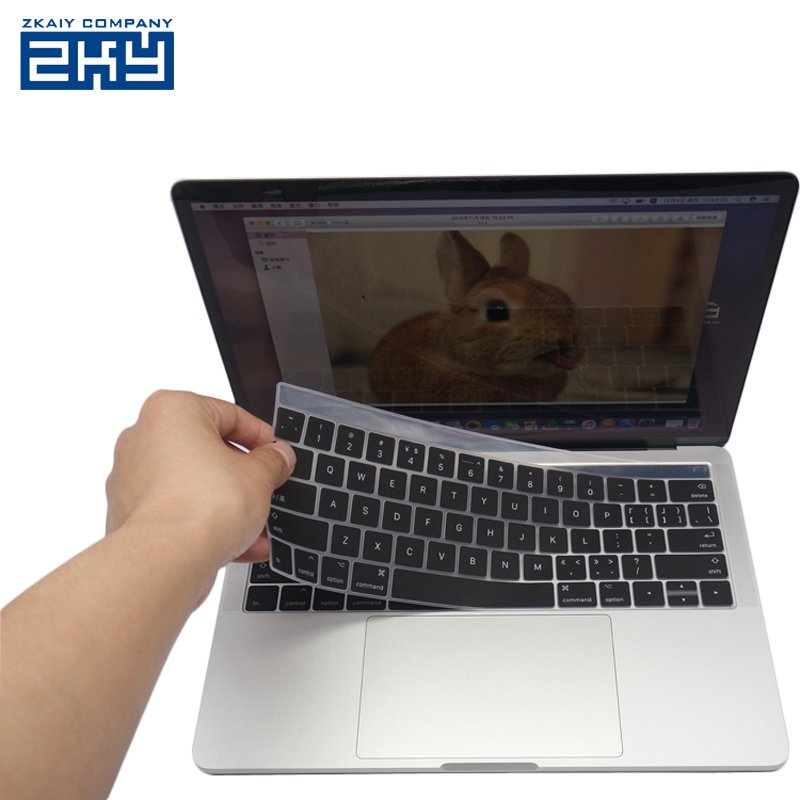 Factory Outlets Custom Soft Silicone Keyboard Skin Cover for Newest Macbook Pro 13" 15" With Touch Bar/US Version