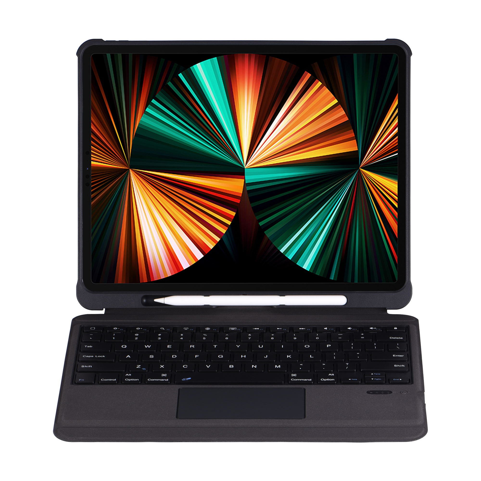 2021 Trackpad Keyboard Case For Apple iPad 12.9 inch TYPE C BT 5.0 Touchpad keyboard Detachable TPU Cover