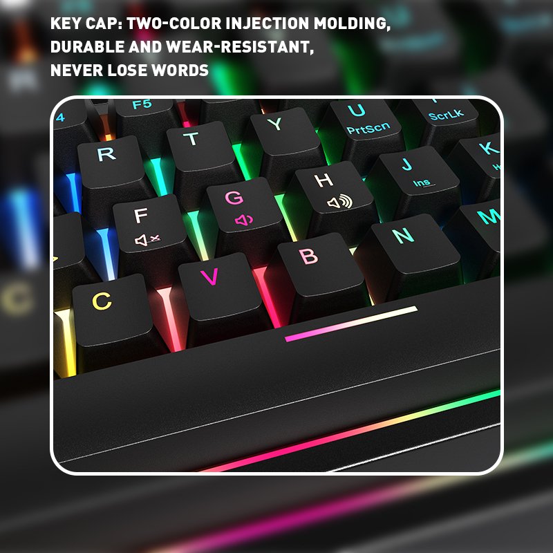 Custom Arabic French 61 Keys Gaming Keyboard Gateron Switch mechanical keyboard LED Backlit Gamer Mechanical Game Keyboard