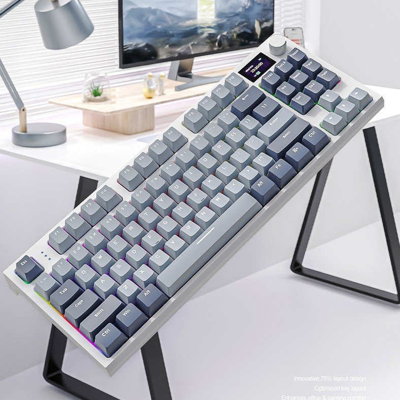 PCTENK XK86 Wireless Game Keyboard PBT Manufacturer Customized hot swappable mechanical keyboard
