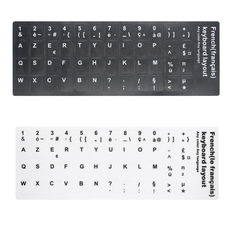 HK-HHT Matte Crystal Russian Arabic French German Spanish Italian Keyboard Key Sticker Label For laptop keyboard
