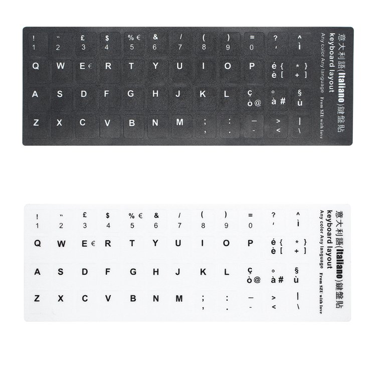 HK-HHT Matte Crystal Russian Arabic French German Spanish Italian Keyboard Key Sticker Label For laptop keyboard