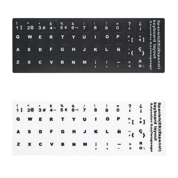 HK-HHT Matte Crystal Russian Arabic French German Spanish Italian Keyboard Key Sticker Label For laptop keyboard