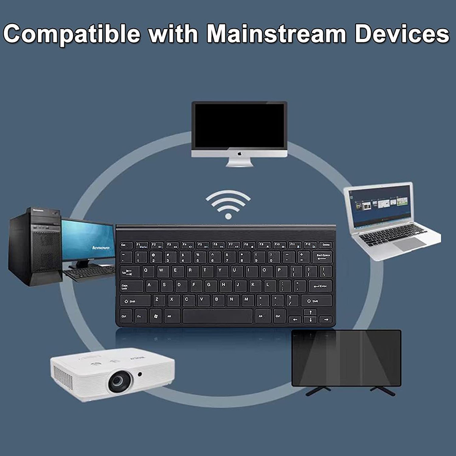 Office Feel Laptop 2.4G Plug And Play Scissor Switch Silent Wireless Keyboard and Mouse Combos For Computer, Laptop and PC