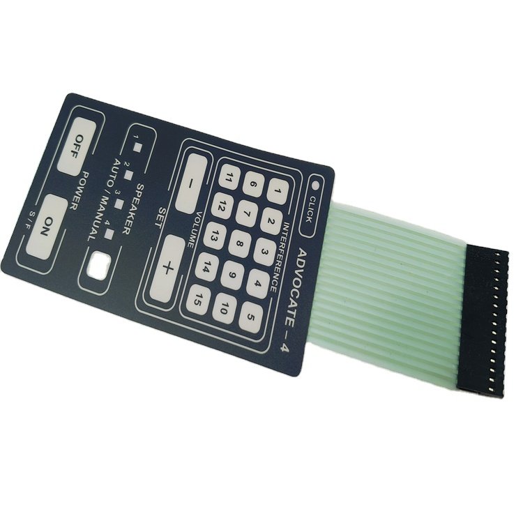 Hot Sales Control Keypad Circuit Print Overlay Keypads & Keyboards LED Metal Dome Membrane Switch Keypad With 3M467 Adhesive