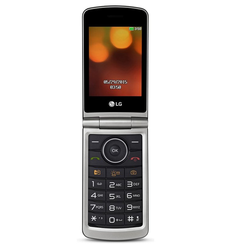 Hot selling LG-G360 flip feature phone dual card large font straight board button flip elderly phone