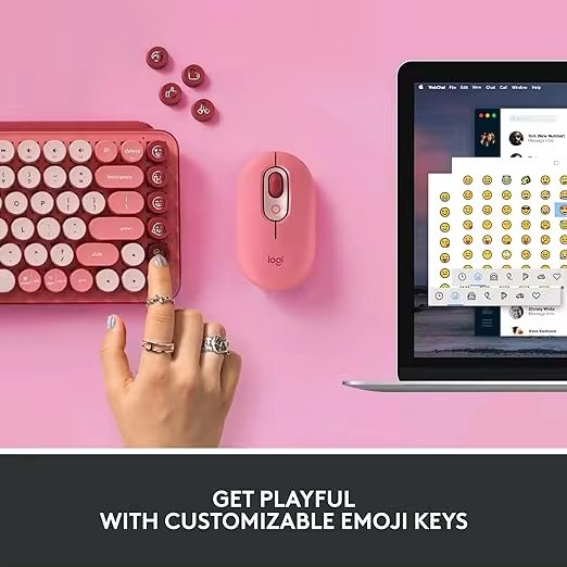 Custom Russian Logitech POP KEYS Ergonomic Office Pc Mobile Gamer RGB Computer Laptop Tablet Wireless Mechanical Gaming Keyboard