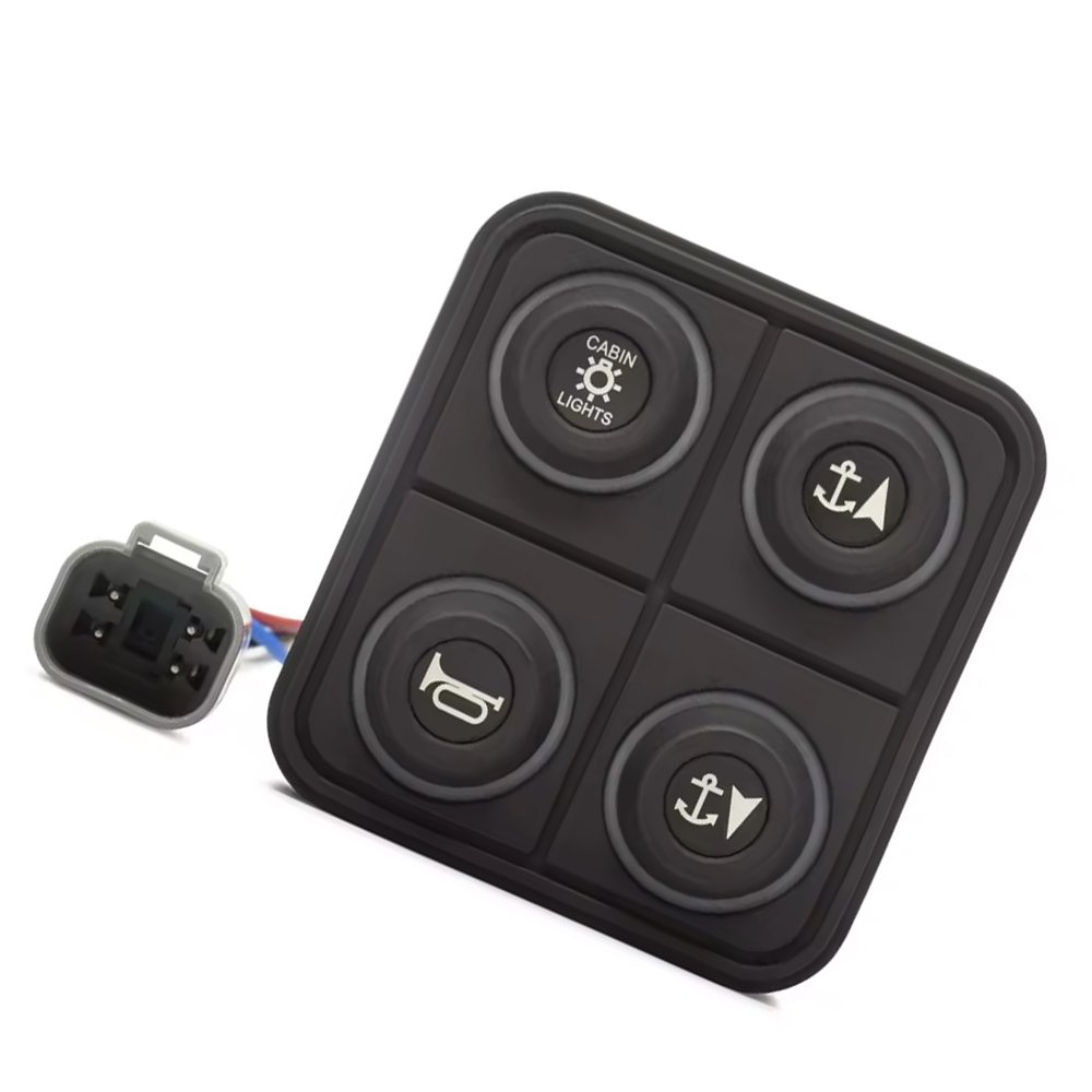 RGB Backlit 2x2 Keypad with Blank Icons Programmable Button Interface