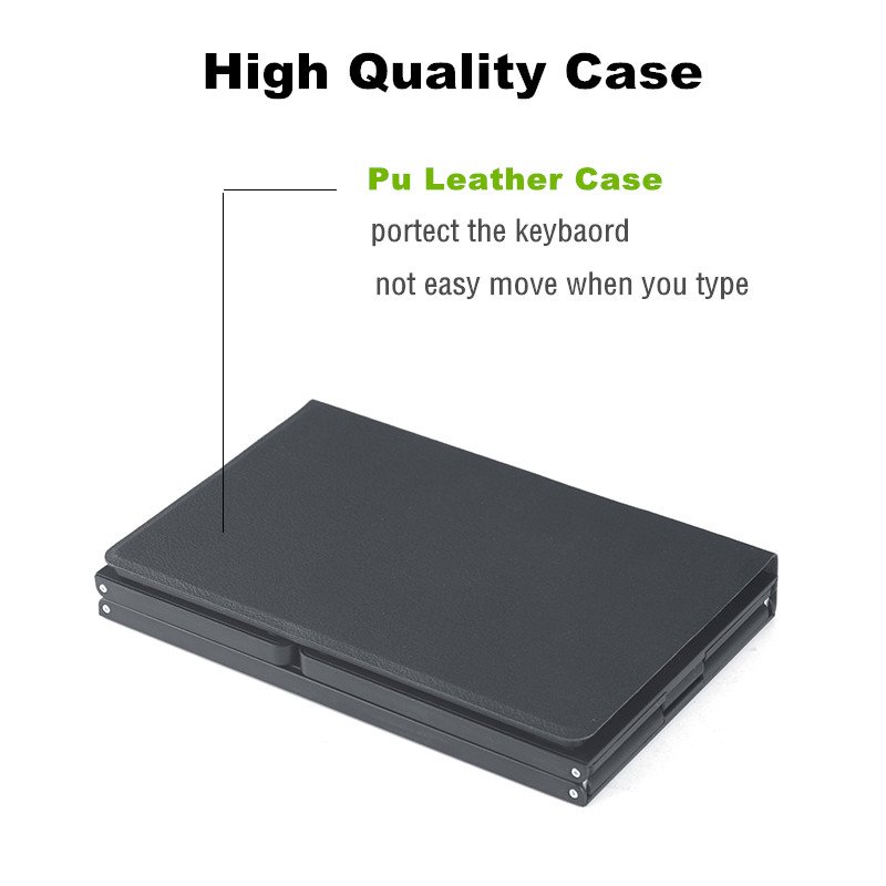B055 Hot slim Tri-fold Wireless keyboard touchpad leather cover foldable blue tooth keyboard