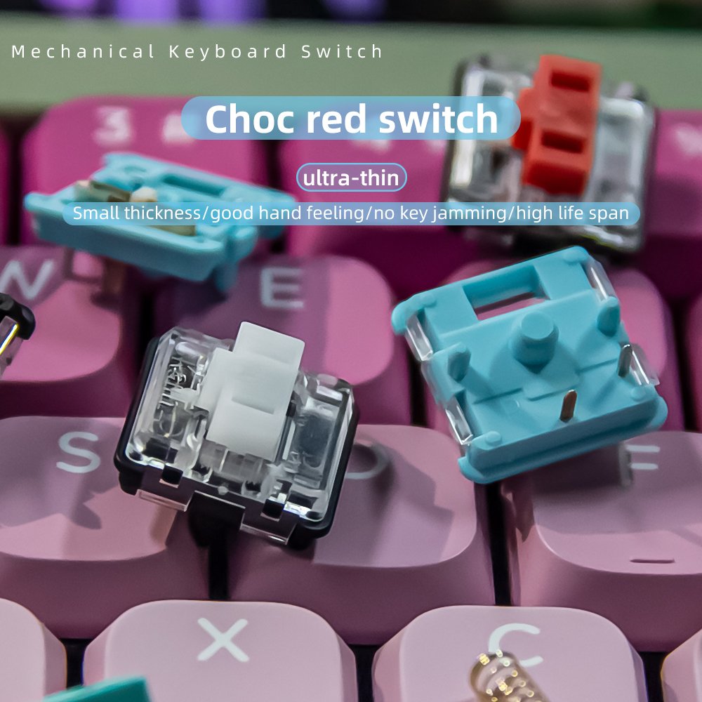 Kailh 1350 Chocolate Choc Low Profile Half High Ultrathin Switch for Keyboard Red Kailh Switches