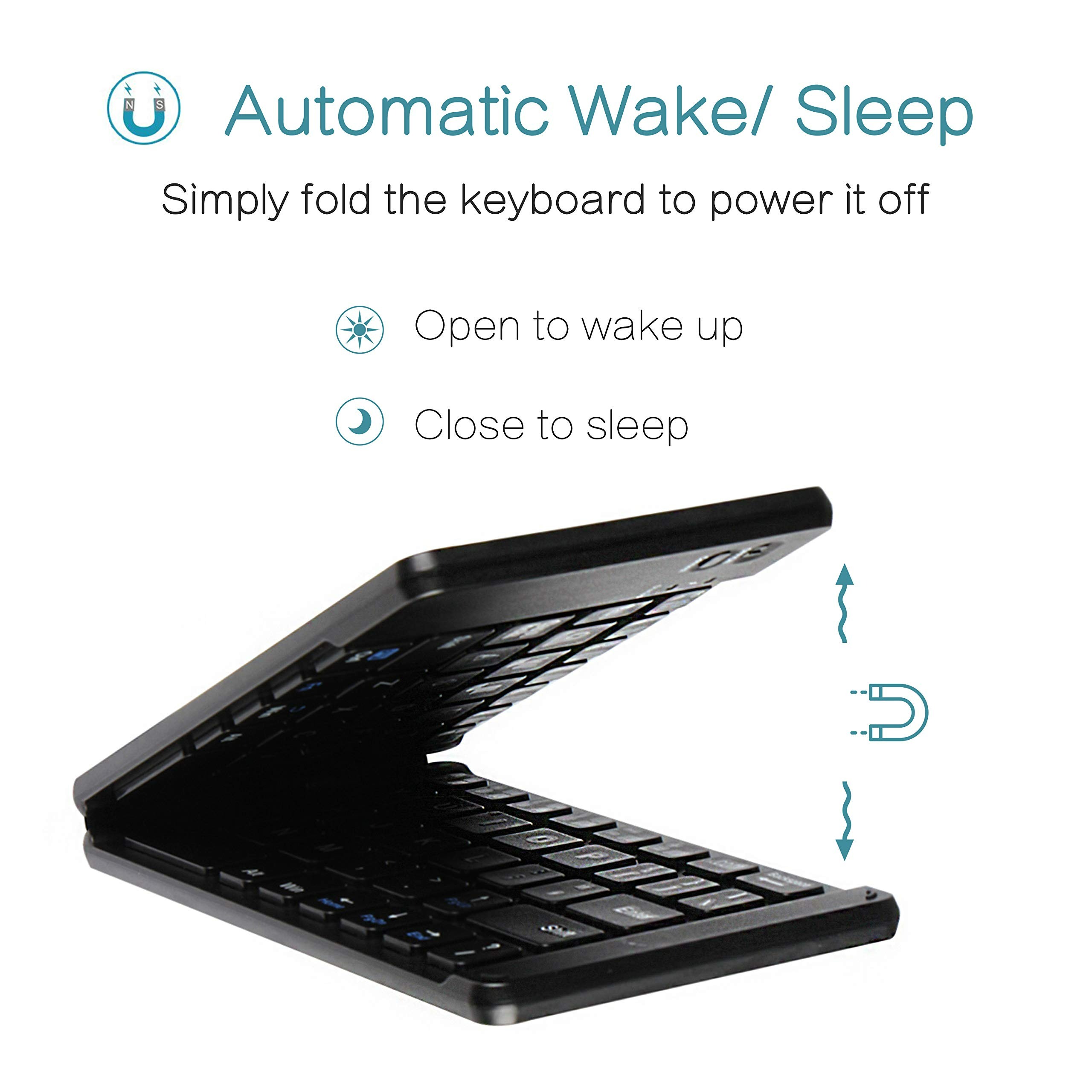 pocket size mini bt folding keyboard double foldable keyboard for travel