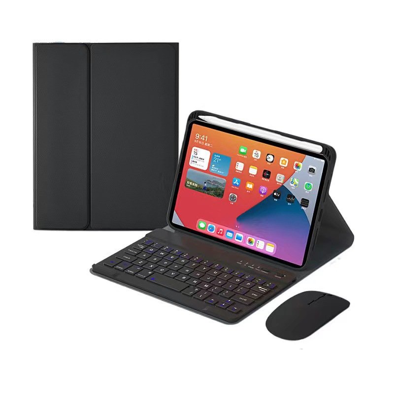 For iPad Mini 6 8.3 Inch Wireless Folio Case with Magnetic Keyboard Cover Pencil Holder Supports Spanish Korean Portuguese