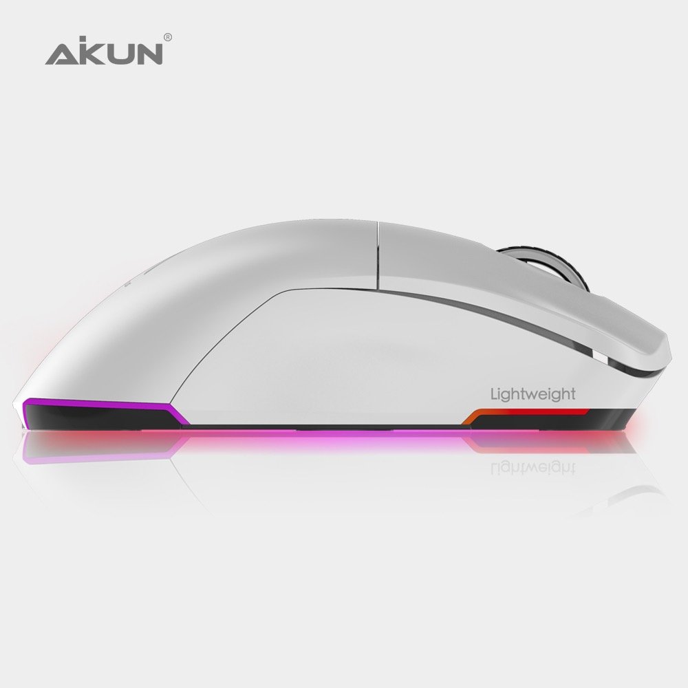 GX43WR 5000dpi Dual Model Cordless 2.4Ghz and Wired Gaming Mouse, RGB Programmable Wired Mouse