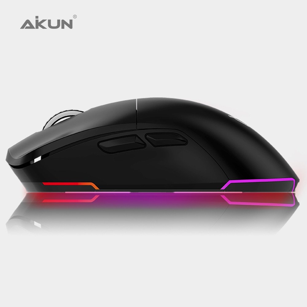 GX43WR 5000dpi Dual Model Cordless 2.4Ghz and Wired Gaming Mouse, RGB Programmable Wired Mouse