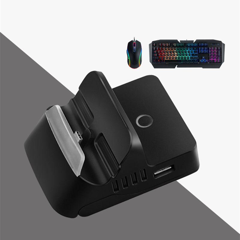 HONSON Color Box Game Console Keyboard and Mouse Converter Adapter Version HS-SW331 Plastic New Black Charging Station